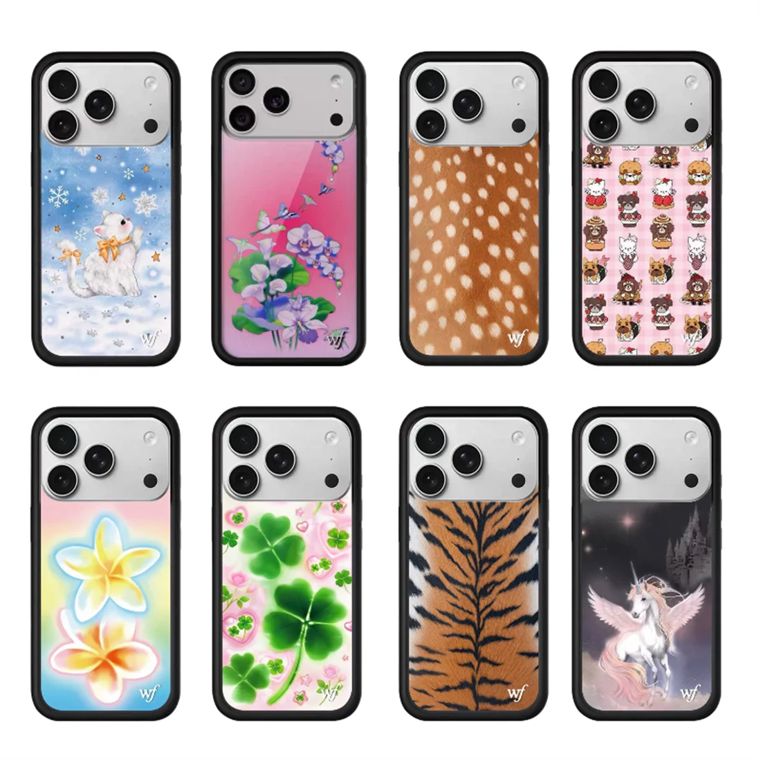 New 2026 Wildflower Tiger pattern Phone Case For iPhone 17 16 15 14 13 11 12 Pro Max Plus 17 Air INS Angel Horse Shockproof Cove