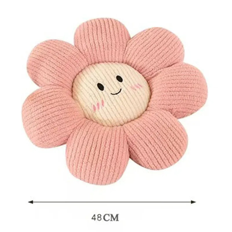 Electro-embroidery Pillows Sunflower Sun Flower Thickened Cushion Soft Comfortable Cute Plush Throw Pillow