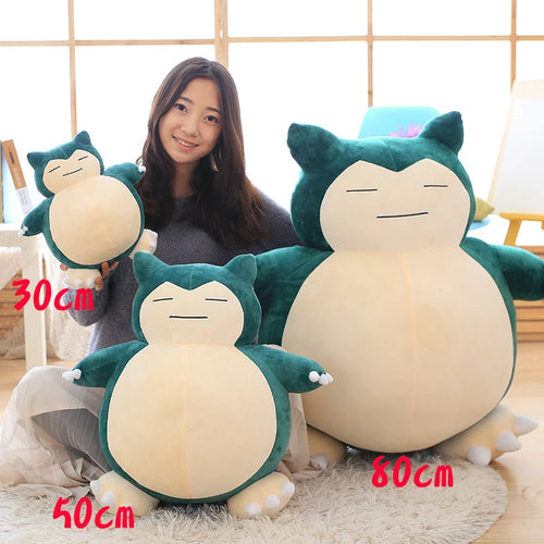 30cm/50cm Snorlax Doll Pokemon Cartoon Stuffed Plush Toy Anime Movie Pocket Monster Soft Animal Game Doll For Christmas Gift