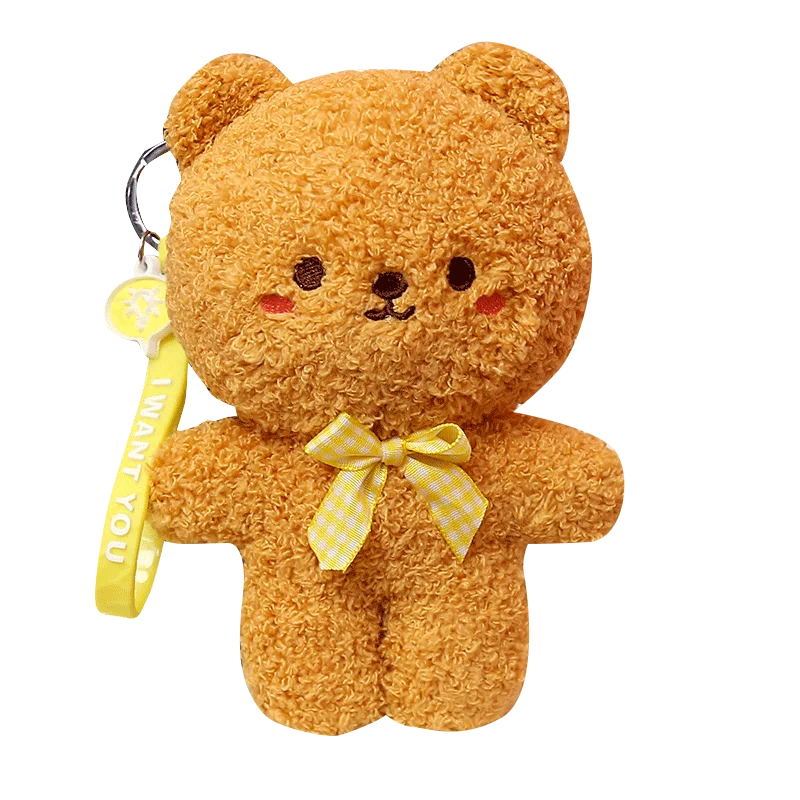 Keychain Plush Soft Teddy Bear Bunny Unicorn Duck Dog Pig Plush Keychains Schoolbag Plush Toys Delightful Mascot Pendant
