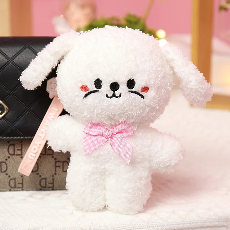 Keychain Plush Soft Teddy Bear Bunny Unicorn Duck Dog Pig Plush Keychains Schoolbag Plush Toys Delightful Mascot Pendant
