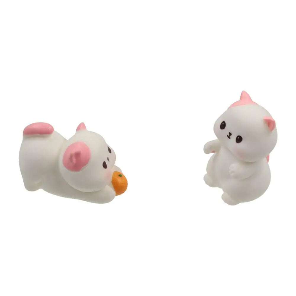 Homemade Cartoon Cat Figurines Miniatures Cute DIY Handicraft Mini Cat Ornament Resin Crafts Kitten Statue Micro Landscape Ornaments