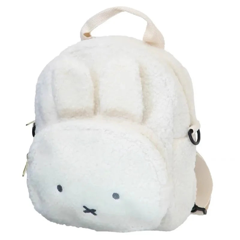 Hot Cute Miffy Series Plush Backpack Cartoon Creativity Portable Multifunctional Large Capacity Backpack Girls Birthday Gift