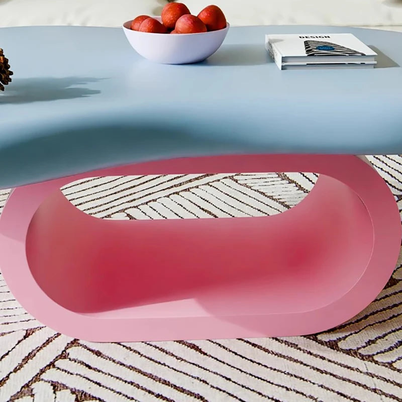 Kawaii Cloud Shape Coffee Table Trendy Aesthetic Modern Unique Coffee Table Living Room Cute Table De Salon Home Furniture