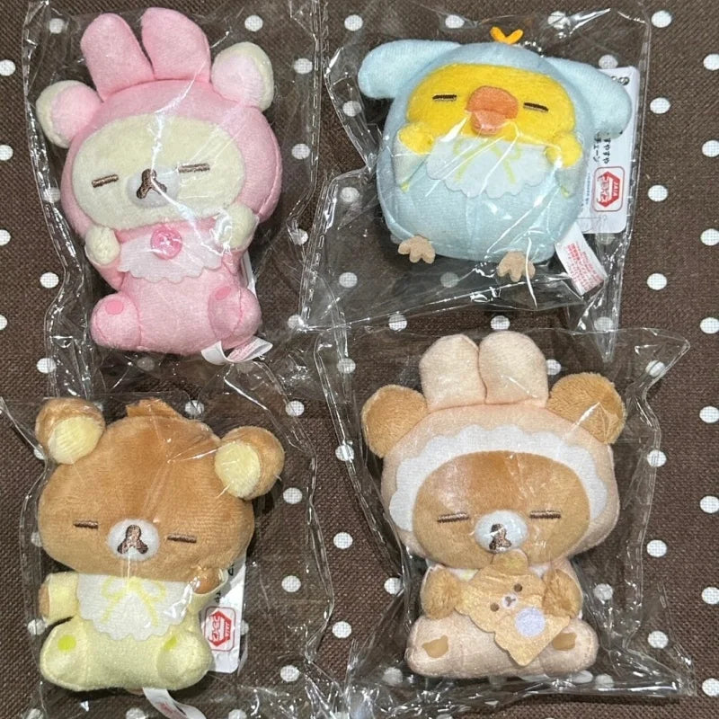 Easy bear Rabbit Ear Pajamas sleep Plush toys Keychains Stuffed Animals Bunny ear Rilakkuma kawaii Bear Stuffed doll toys gift