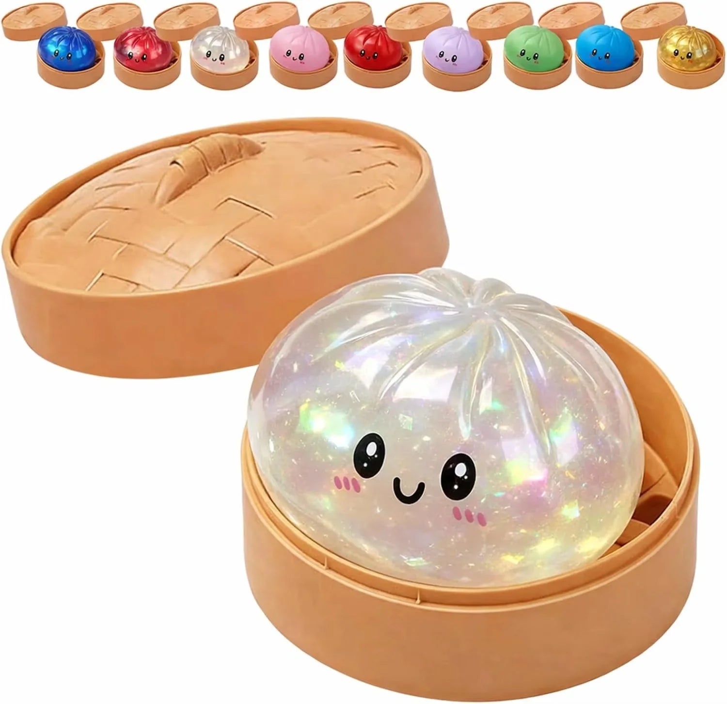 Hot Cute Dumpling Squishy Toy Steamed Stuffed Bun Squeeze Decompression Slow Rising Anti Stress Reliever Soft Kids Sensory Gift