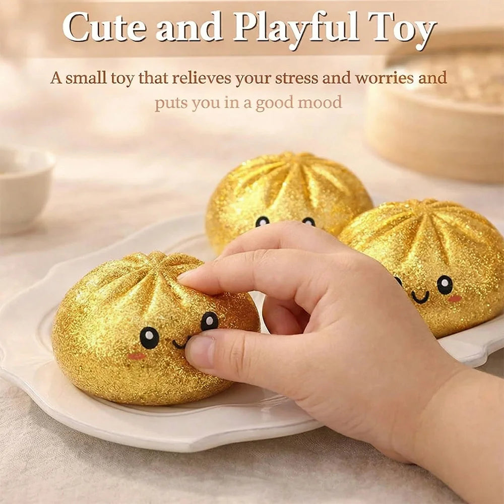Hot Cute Dumpling Squishy Toy Steamed Stuffed Bun Squeeze Decompression Slow Rising Anti Stress Reliever Soft Kids Sensory Gift