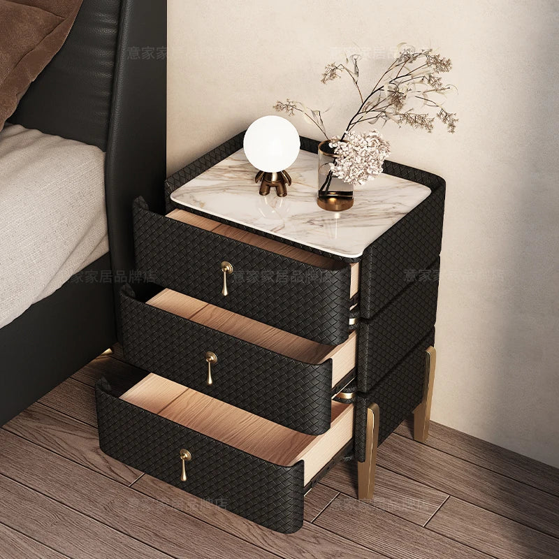 Decor Aesthetic Night Table Design Simple Modern Luxury Nightstand Unique Drawer Mesitas De Noches Dormitorio Bedroom Furniture
