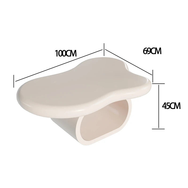 Kawaii Cloud Shape Coffee Table Trendy Aesthetic Modern Unique Coffee Table Living Room Cute Table De Salon Home Furniture