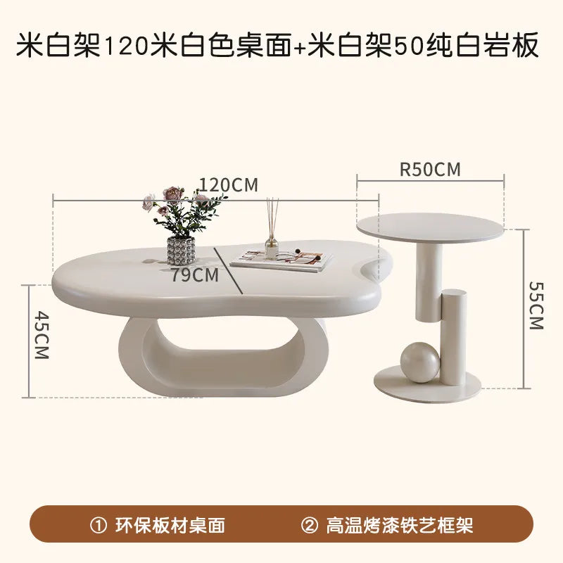 Minimalist Decoration Coffee Table Simple Aesthetic Unique Modern Coffee Table Service Writing Mesa Auxiliar Home Furniture