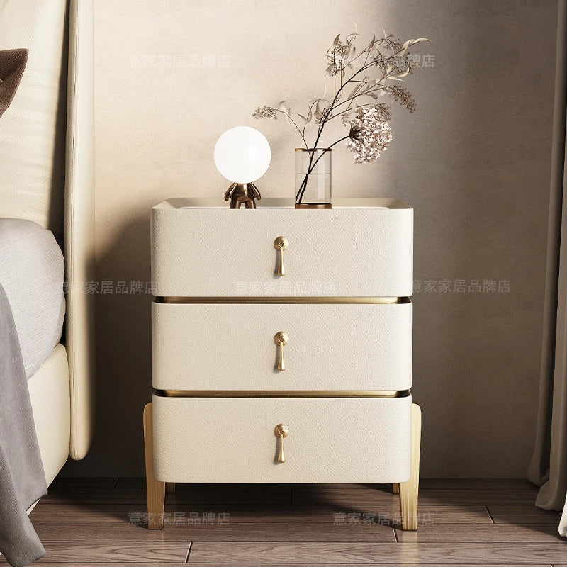 Decor Aesthetic Night Table Design Simple Modern Luxury Nightstand Unique Drawer Mesitas De Noches Dormitorio Bedroom Furniture