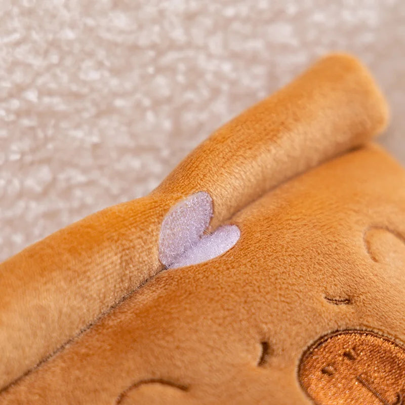 Adorable Stuffed Capybara Doll with Snack Bag Cartoon Plush Toys Creative Pudding Bag Design Kawaii Kids Gift