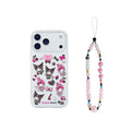 Girlish Cute Sanrio Kuromi My Melody Painted Clear TPU Case For IPhone 17 Pro Max Air 16 15 14 13 12 Pro Anti-drop Lanyard Cover