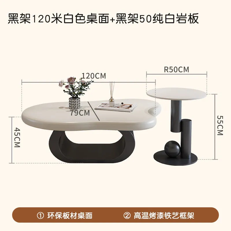 Minimalist Decoration Coffee Table Simple Aesthetic Unique Modern Coffee Table Service Writing Mesa Auxiliar Home Furniture