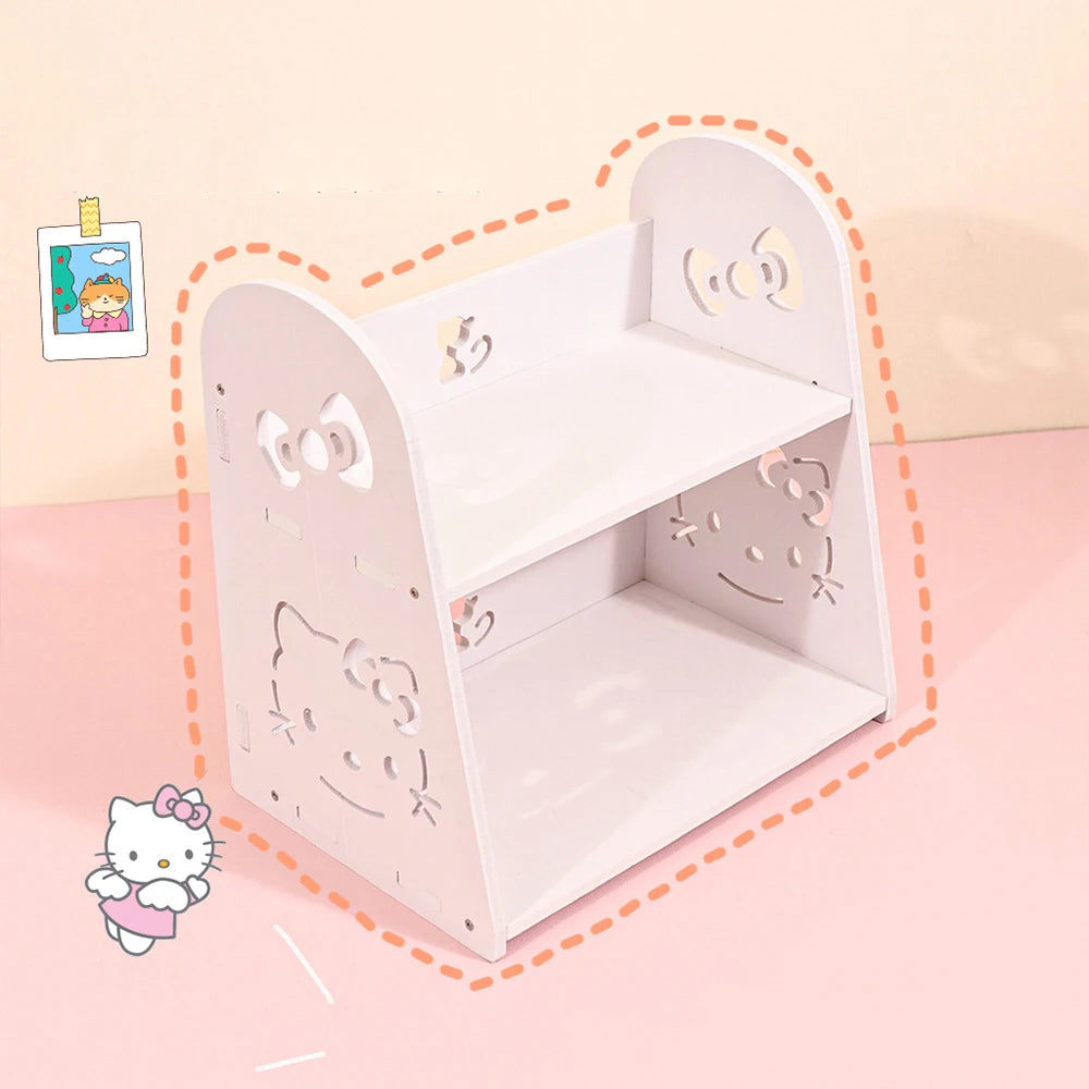 Kawaii cartoon peripheral doll storage display rack, storage rack HelloKitty Kawaii storage rack, room storage decoration