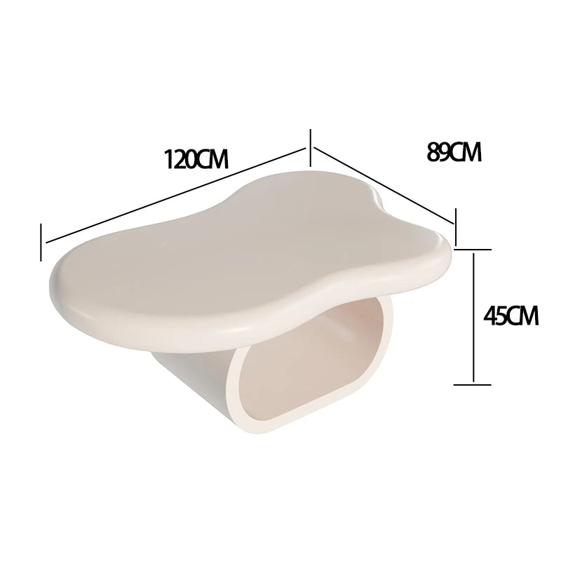 Kawaii Cloud Shape Coffee Table Trendy Aesthetic Modern Unique Coffee Table Living Room Cute Table De Salon Home Furniture