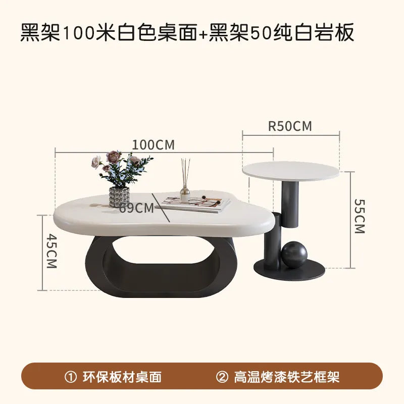 Minimalist Decoration Coffee Table Simple Aesthetic Unique Modern Coffee Table Service Writing Mesa Auxiliar Home Furniture