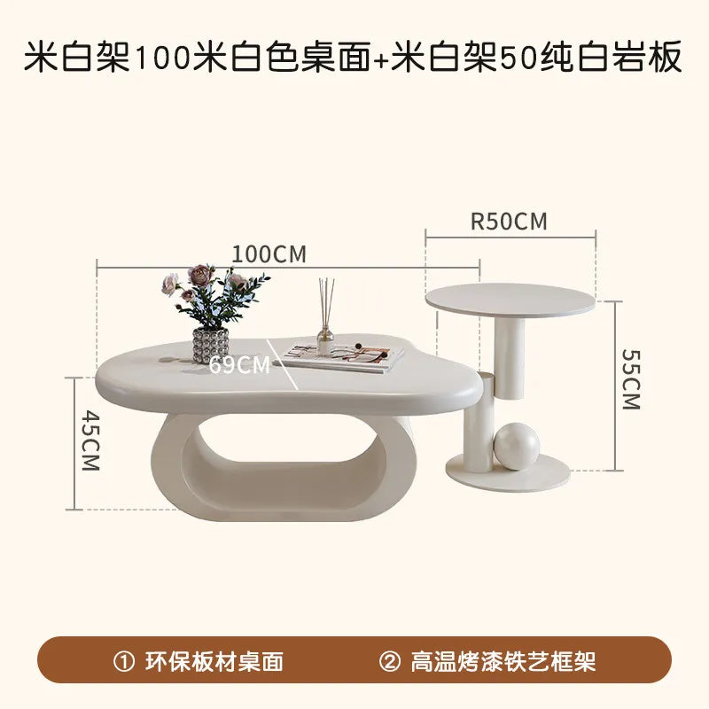 Minimalist Decoration Coffee Table Simple Aesthetic Unique Modern Coffee Table Service Writing Mesa Auxiliar Home Furniture
