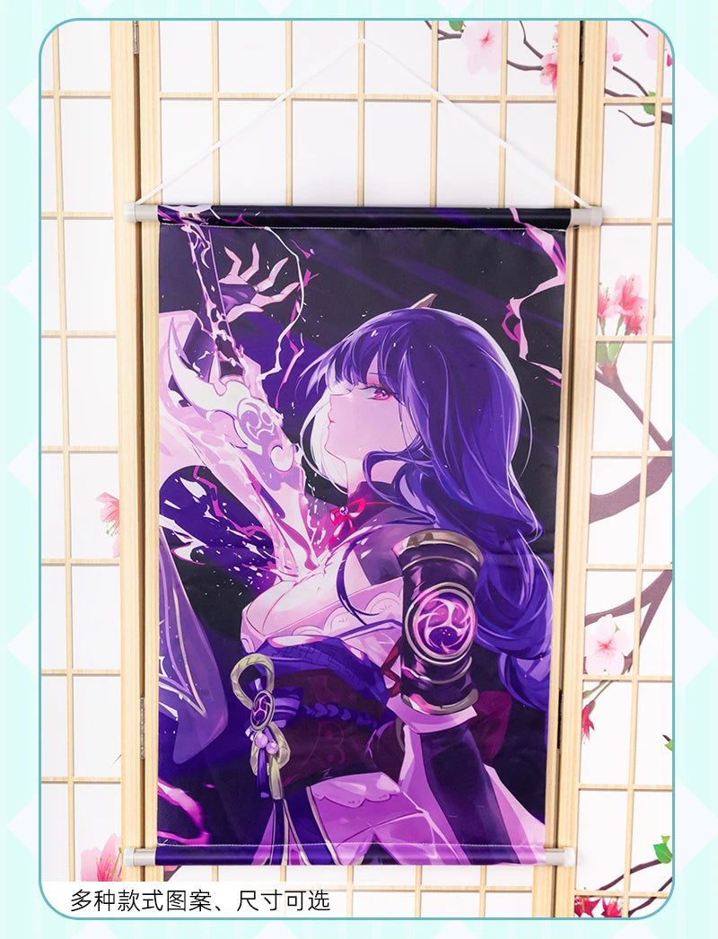 Kaname Madoka Akemi Homura Scroll Canvas Wall Hanging Painting Home Decor Anime Poster Wall Art Room Decoration