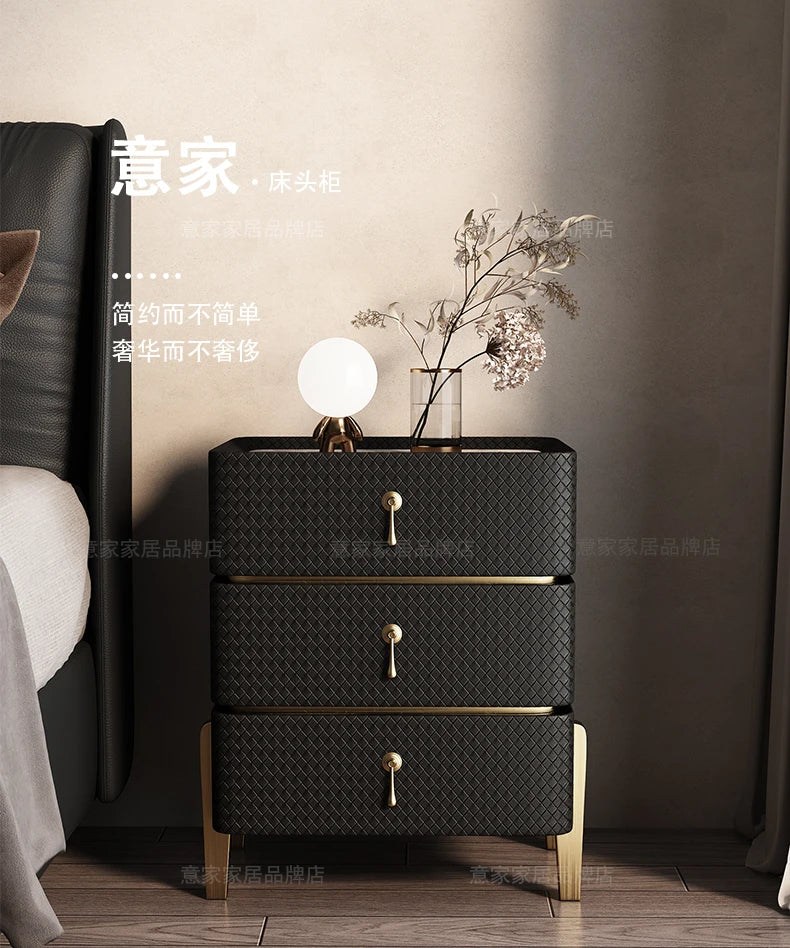 Decor Aesthetic Night Table Design Simple Modern Luxury Nightstand Unique Drawer Mesitas De Noches Dormitorio Bedroom Furniture