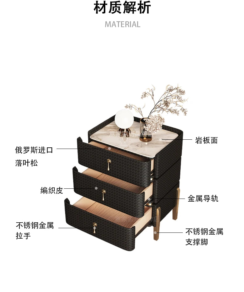 Decor Aesthetic Night Table Design Simple Modern Luxury Nightstand Unique Drawer Mesitas De Noches Dormitorio Bedroom Furniture