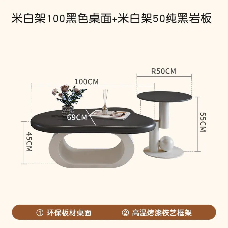 Minimalist Decoration Coffee Table Simple Aesthetic Unique Modern Coffee Table Service Writing Mesa Auxiliar Home Furniture