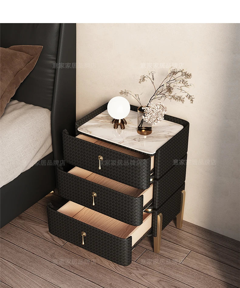 Decor Aesthetic Night Table Design Simple Modern Luxury Nightstand Unique Drawer Mesitas De Noches Dormitorio Bedroom Furniture