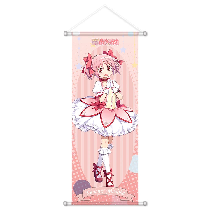 Kaname Madoka Akemi Homura Scroll Canvas Wall Hanging Painting Home Decor Anime Poster Wall Art Room Decoration