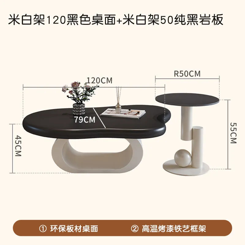 Minimalist Decoration Coffee Table Simple Aesthetic Unique Modern Coffee Table Service Writing Mesa Auxiliar Home Furniture