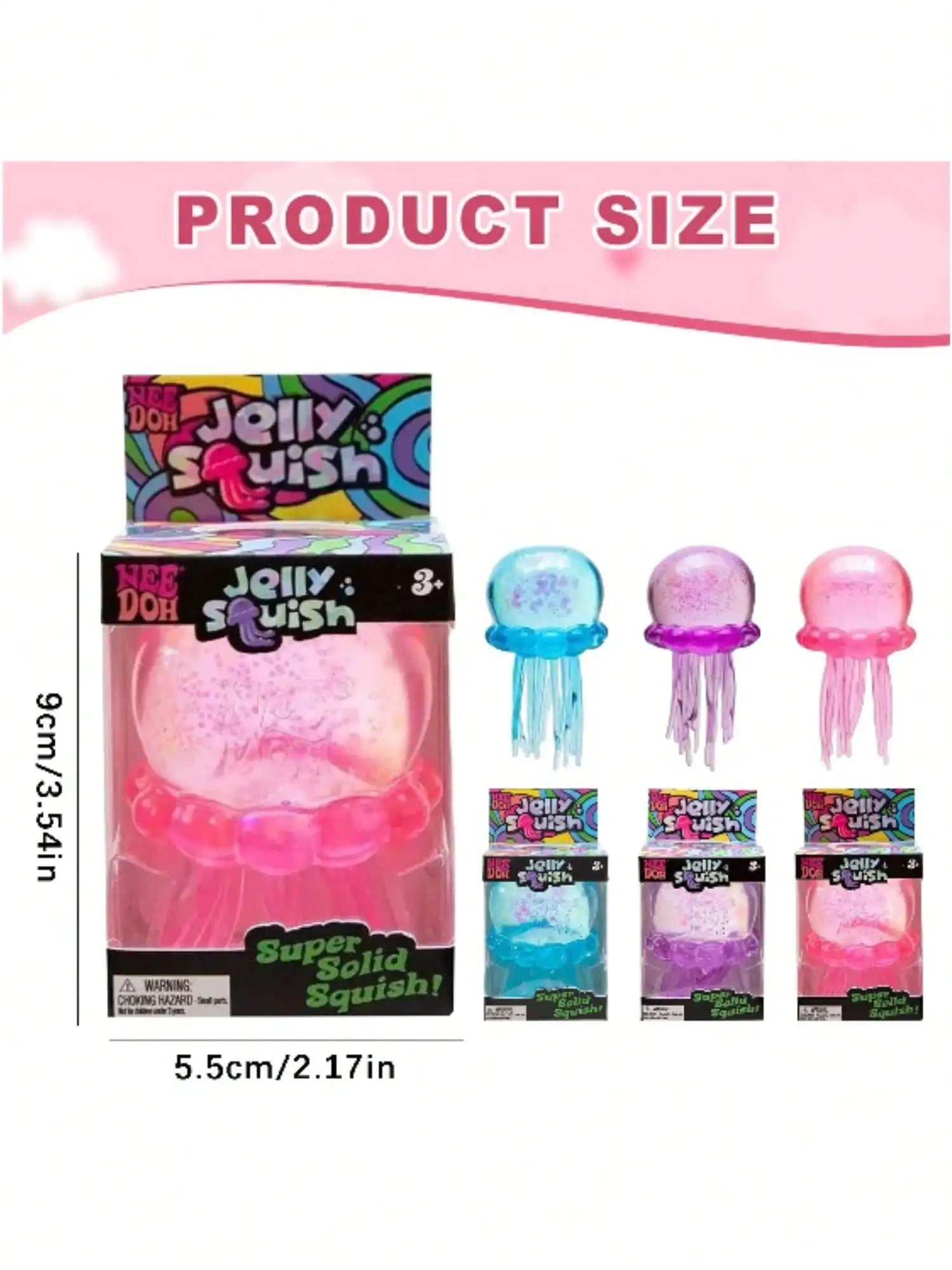 Jellyfish Squishy Fidget Toy, Silicone Octopus Water Play Squeeze Toy, Slow Rising Stress Relief Props