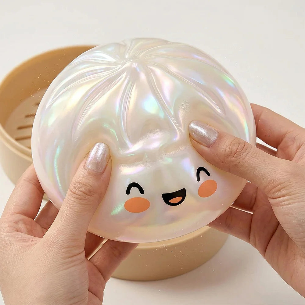 Hot Cute Dumpling Squishy Toy Steamed Stuffed Bun Squeeze Decompression Slow Rising Anti Stress Reliever Soft Kids Sensory Gift