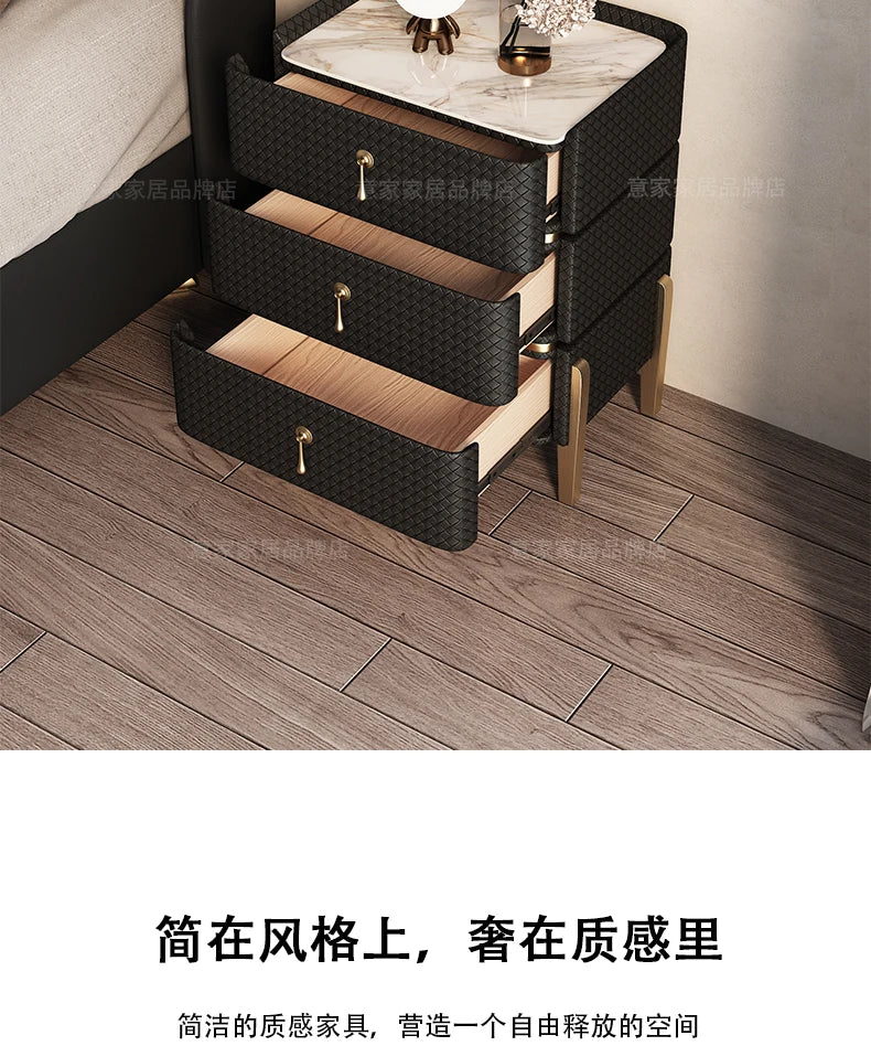 Decor Aesthetic Night Table Design Simple Modern Luxury Nightstand Unique Drawer Mesitas De Noches Dormitorio Bedroom Furniture