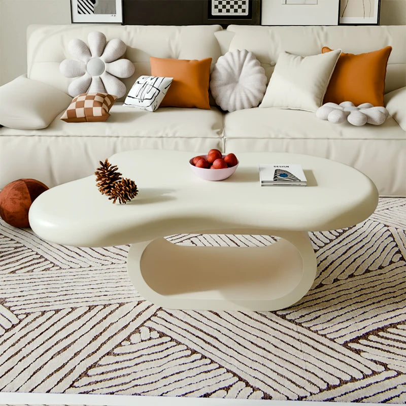 Kawaii Cloud Shape Coffee Table Trendy Aesthetic Modern Unique Coffee Table Living Room Cute Table De Salon Home Furniture