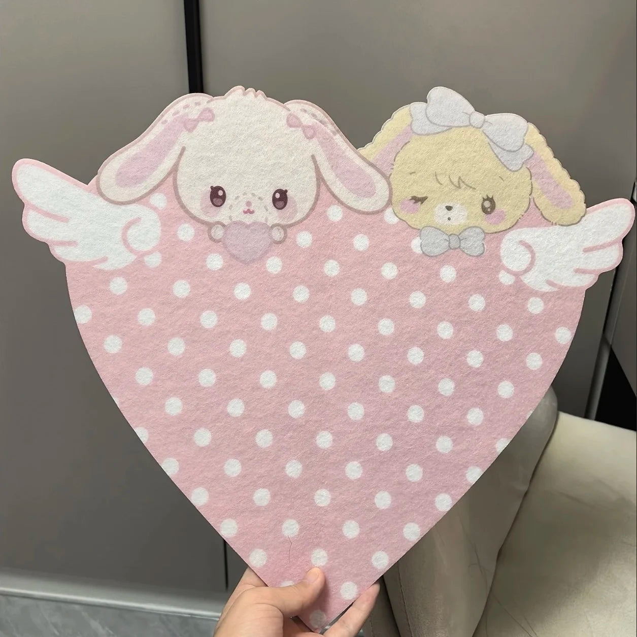 New Cute Cartoon Bunny Felt Decoration Cork Board Wall Photo Message Board Wall Punch-free No Damage The Wall Room Decoration