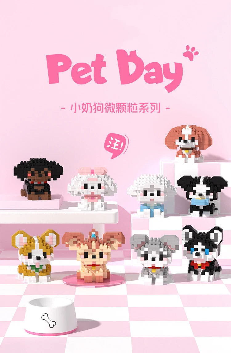 Cat Animal Brick Toy for Children Girls 8 To 10 Years Old Birthday Gifts Construction Block Set Mini Building Blocks Educational