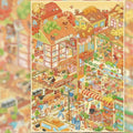 Fun DIY 3D Miniature Stickers Stacking Handicraft Decor Cabin Town Stickers Creative Arts Miniature Scene Paster Gift